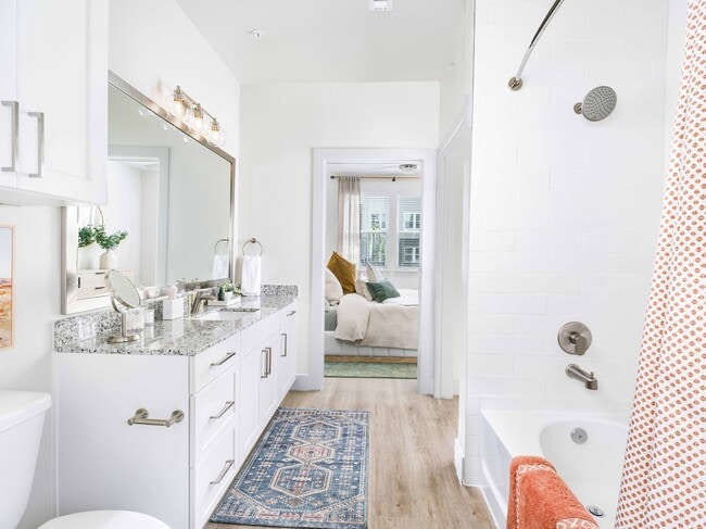 Experience serenity at Modera Georgetown with our spa-like soaking tubs.