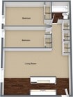 2HAB, 1BA - 800 ft²