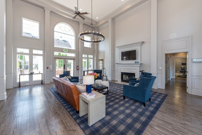 Resident clubhouse with fireplace