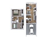 2 Bedroom | 1.5 Bath | 960 SF | Attached Garage