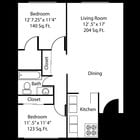 2BR/1BA