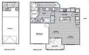 A4-PALMETTO, 1X1 940SF (WITH ATTACHED GARAGE)