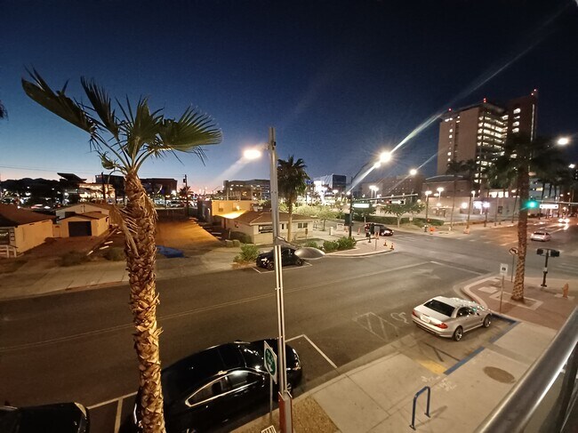Balcony View NE Night - 608 S 3rd St Unit 1A