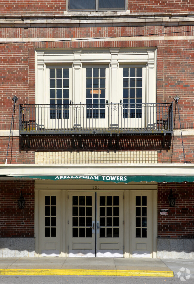 View from the southeast - Appalachian Towers Apartments