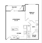 A4 | 1 bed 1 bath | 733 sq ft