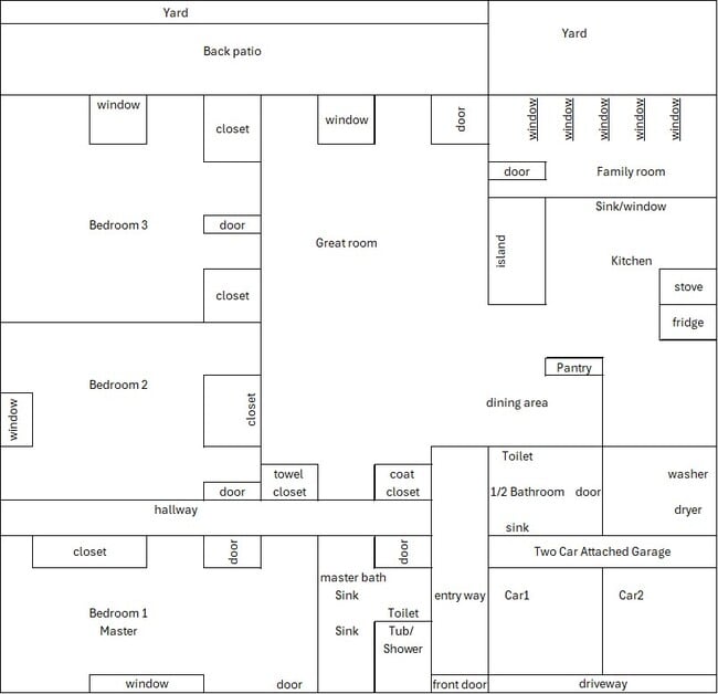 Floor Layout (I manually did this, but you get the idea...some might not be to exact scale) - 689 Apple Blossom Ln Unit Condo