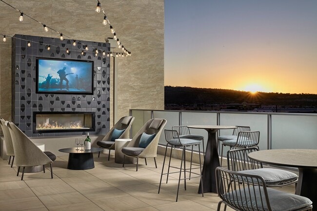 Sky Lounge with fireplace
