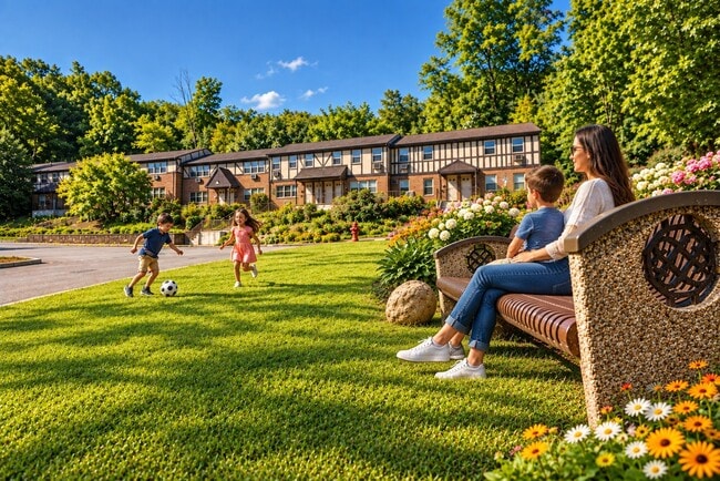 Treetop Apartments offers a vibrant community where families thrive. Enjoy spacious green lawns perfect for outdoor activities while kids play nearby. Embrace comfort and relaxation in every moment. Schedule your visit today!