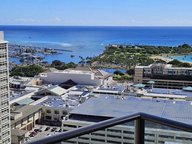 Ocean view from Lanai - 1388 Kapiolani Blvd Condo Unit 3007