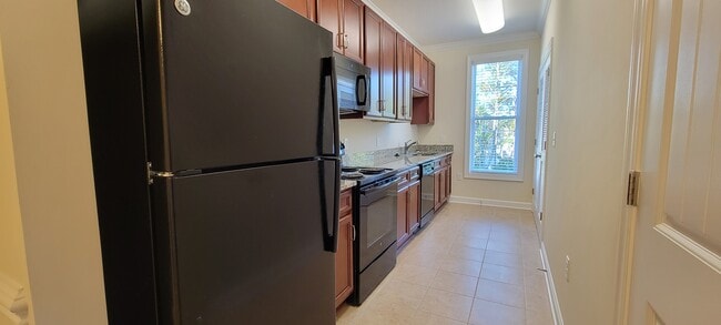 Galley style kitchen