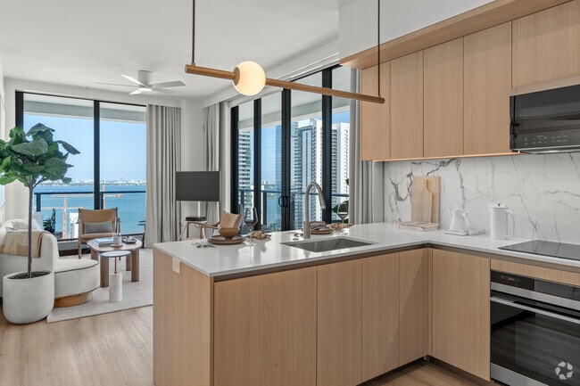 2BR, 2BA - 977SF - Kitchen - Forma Miami