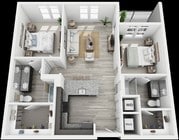 2x2 - 1,000 sq ft