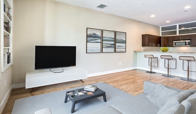 Open floorplans with wood flooring throughout