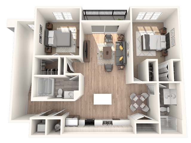 2 bedroom, 2 bathroom - Westwood Upper Level
