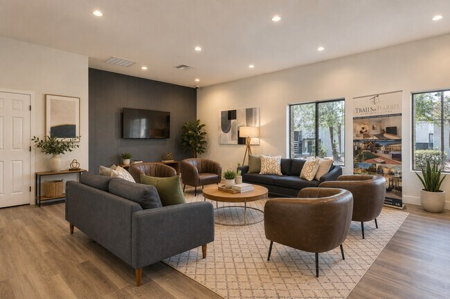 Salón de apartamento moderno con luz natural