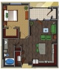 1BR/1BA