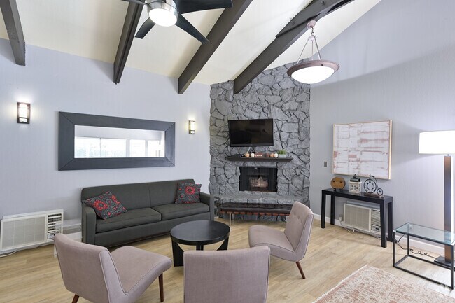 Casa club con chimenea