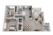 2 Bed 1.5 Bath