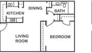1 habitación/1 baño