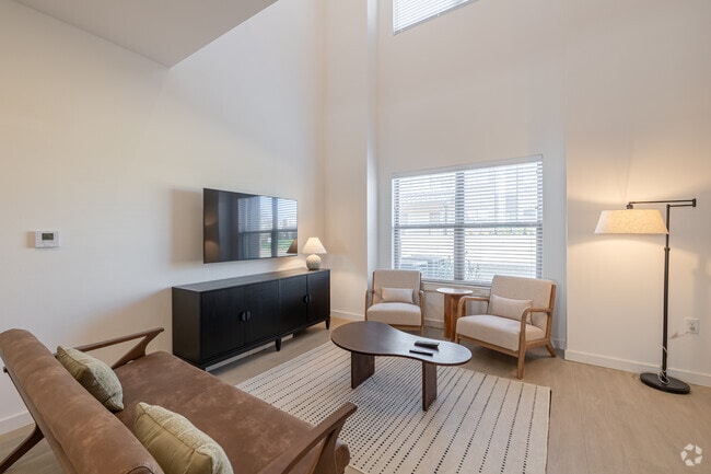 1BR, 1.5 BA - 1,335SF - Living Room - 88 Chaffee Crossing