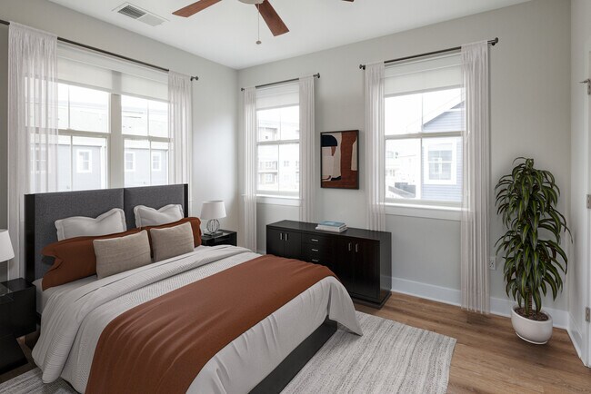 Signature Collection bedroom with hard surface flooring