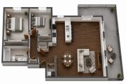 3D 2 Bedroom1 Bath