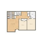 Explore the roomy layout of this apartment, designed for modern living with convenience in mind.