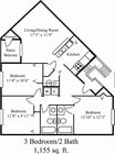 3BR/2BA