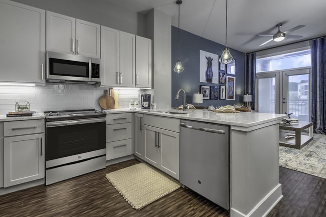 Stainless steel appliances and 42" soft-close cabinets