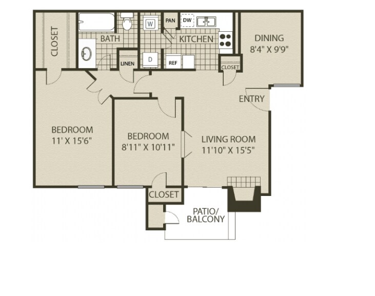 Floor Plan - 2x1