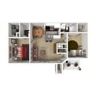 Two Bed, Two Bath | 965 sq ft | Antero Apartments in Colorado Springs