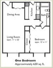 1/1 Floorplan