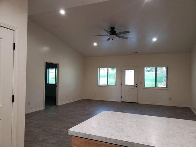 Living room and door to master bedroom