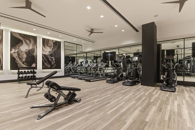 Fitness center with Peloton bikes