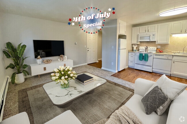 2 BR, 1 BA - Living Room - The Stapleton Apartments