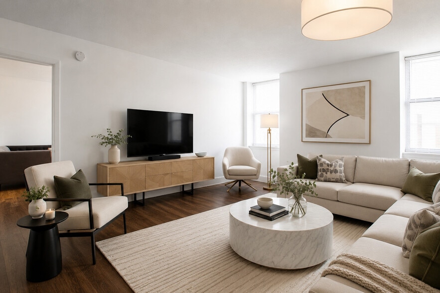 Premium 2BR Apartment Living Room