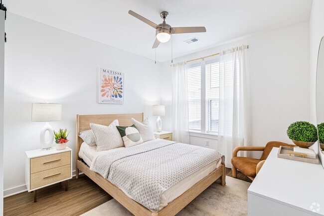 The River - 2BR, 2BA - 1,000SF - Primary Bedroom - The Alder on Dabney