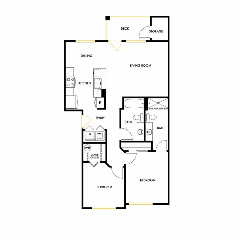 Floor Plan -  South B11 2x2 - Brand New