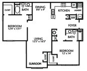 Two Bedroom, Two Bathroom