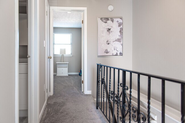 Upstairs hallway, viewed from the master bedroom