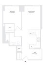 1 Bed 1 Bath + Den A Floorplan