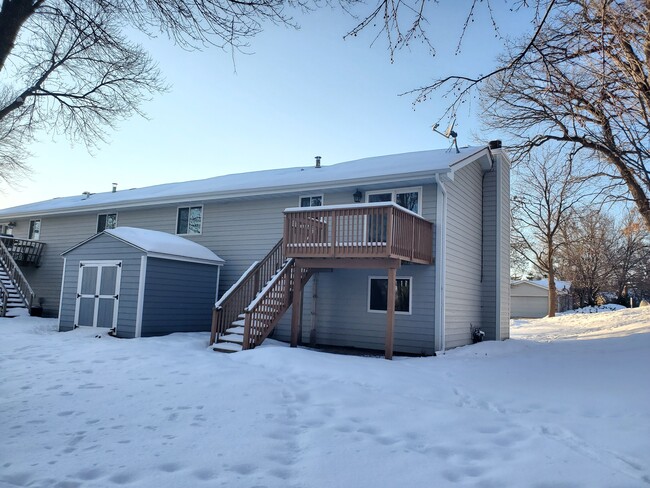 Deck with stairs to yard. - 2525 Cedar Hills Drive House