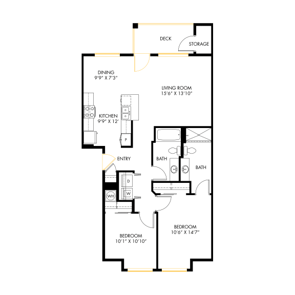Floor Plan -  North B3 2x2 