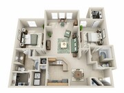 B3 The Alexandra With Sunroom_2Bed_2Bath_1254 Sq Ft