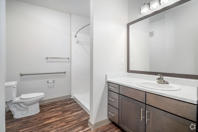 1BR, 1BA - 677SF - Bathroom - San Juan Mission Villas- After 55