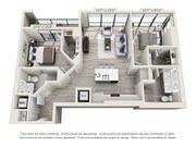 Two Bedroom Two Bath (1,034 SF)