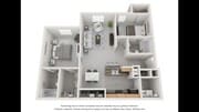 A 3D floor plan rendering of The Isles.