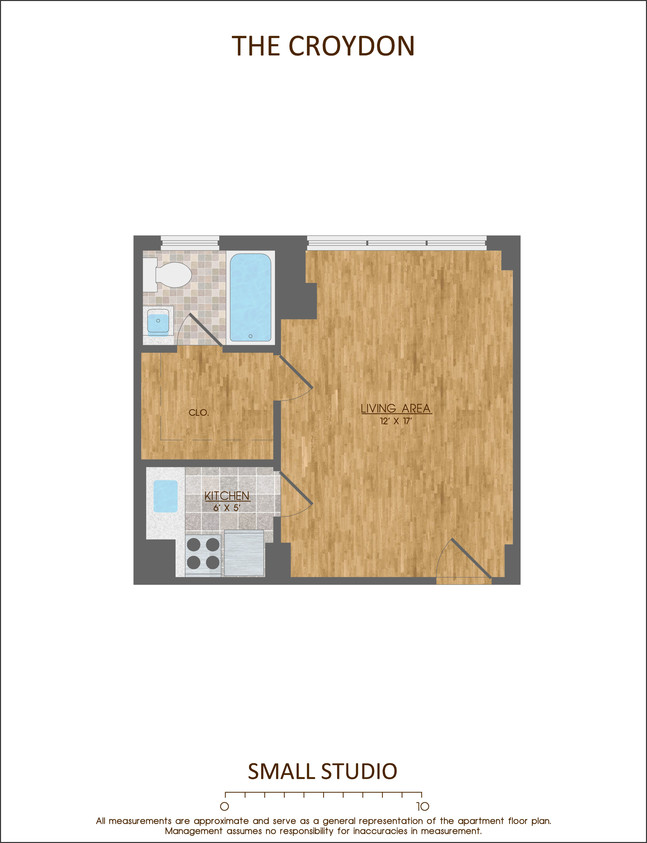 Floor Plan - Studio - Tiers 3 & 4