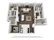 2x2+Den Penthouse floor plan Dianne