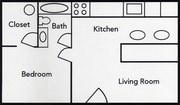 1BR/1BA